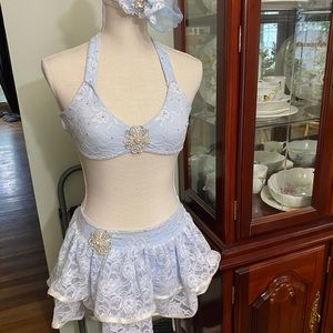 Adult small lyrical costume blue